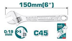 TOTAL CLE A MOLETTE THT101063   L  150 mm 6"  