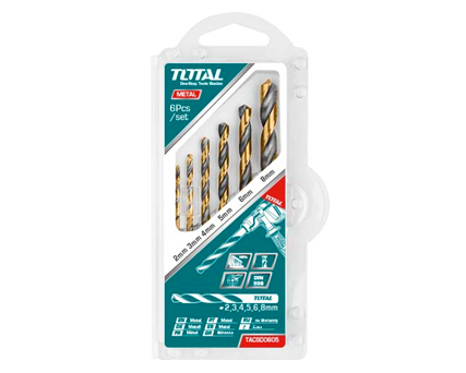 TOTAL JEU DE FORETS METAL HSS TACSD0605  6PCS
