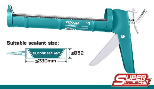 TOTAL PISTOLET SILICONE  EN ACIER  THT20209    9"