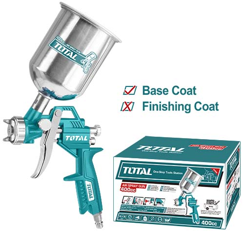 TOTAL PISTOLET PEINTURE BASE  PNEUMATIQUE TAT10401 400CC