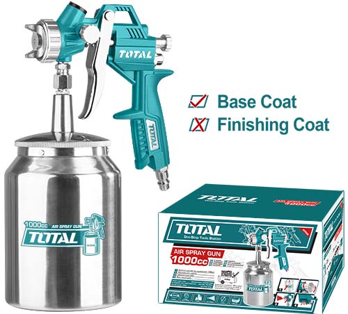 [TAT11001] TOTAL PISTOLET PEINTURE BASE PNEUM TAT11001 1000CC