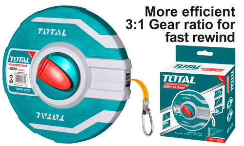 [TMTF12206] TOTAL RUBAN A MESURER EN FIBRE DE VERRE TMTF12206     20m