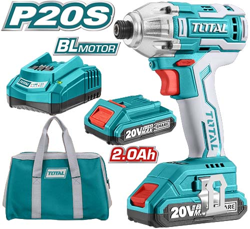 [TIRLI2002] TOTAL VISSEUSE A CHOC A BATTERIE TIRLI2002+2 BAT+ CHAR