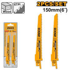 [SSB644D] INGECO  2 LAMES SCIE SABRE POUR BOIS - 150MM*19MM*1